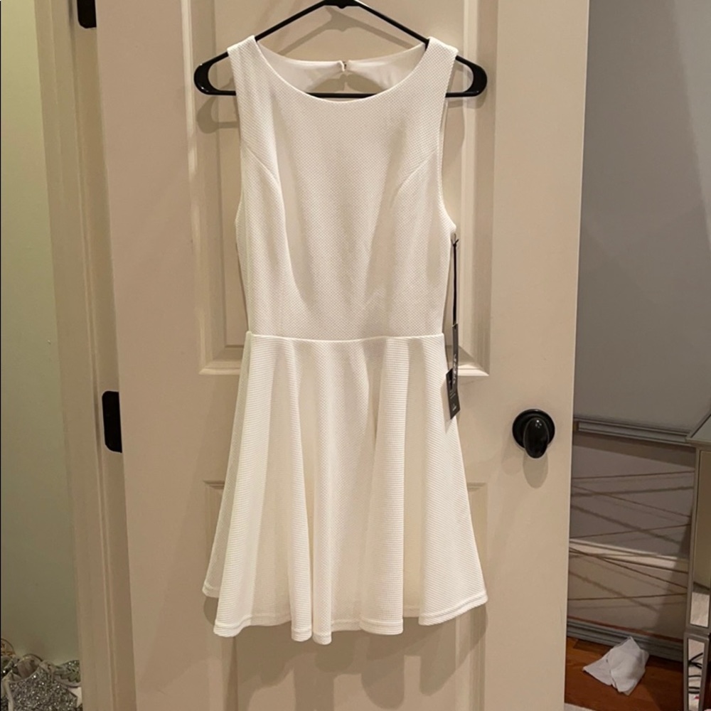 Open back white dress